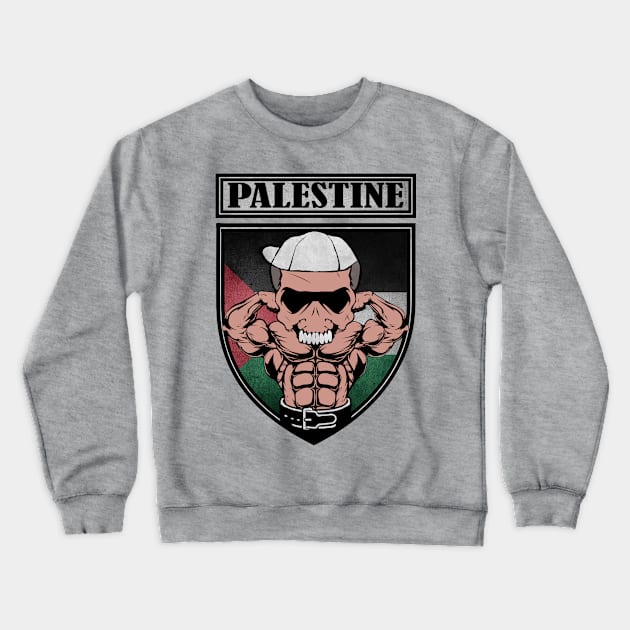 Palestine Power Gaza Muscle Crewneck Sweatshirt by Jakavonis